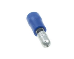 Rundstecker blau, 4 mm, fr Kabel bis 2,5 mm, 100 St. lose