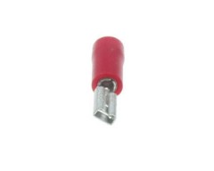 Flachstecker rot, fr Kabel bis 1,5 mm, 100 St. lose